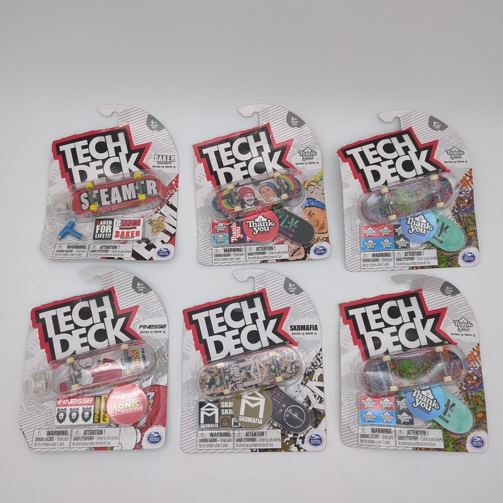 Tech Deck Lot of 6 Skateboard Fingerboards Thank You Baker Finesse Sk8mafia